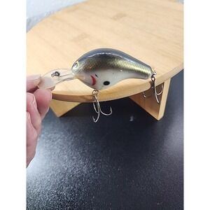 Bagley Diving B2, DB2 All Brass Vintage Crankbait Lure MPB Gray Shad